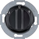 Single-pole blind rotary switch with knob, Series 1930/Glass, black