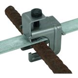 Connect. clamp w. thrust bracket,St/bare