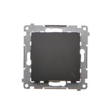 Two-way switch, (module), 10AX, quick connection, black matt