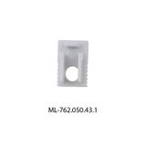 End cap with hole for AL, silver color, 1pc