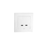 USB 2XC CHARGER 60W FLUSH MOUNTED WHITE 6-PACK
