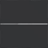 Push button cover, single, A.x/C.x, matte night black