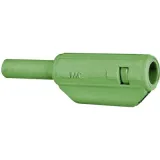 2 mm plug, solder connection, 0.5 mm², CAT II, green, 65.9182-25