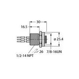 FOUNDATION Fieldbus Receptacle Flange   RKFV49-0.3M/14.5/C1117