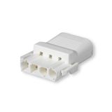 Coupler 4-p plug, str-rel, wht