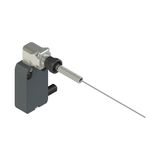 Modular prewired switch with spring rod with cat's whisker 90? transmission block