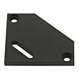 Profile end cap TBE flat with longhole incl. Screws black
