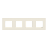 Frame 4-gang - ABB logo - White