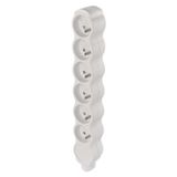 Power Strip without cable 6 sockets, white