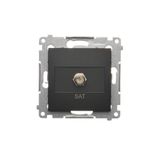 Single earial socket type "F", black matt
