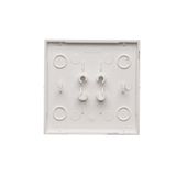 Single switch with backlight, LED not replaceable Color: blue, (module), 10AX, quick connection, Inox, metallized