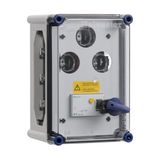 Switch+fuse encl. RCCB 63A 300mA + 3xDIII