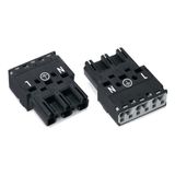 Plug Connector 770-213 3P Black Ground Contact