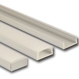 Attached aluminum profile PF, 24x10 mm, including black diffuser 2 m