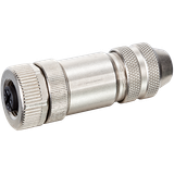 M12 female 0° A-cod. screw terminal 8-pol., max. 0.5mm², 6 - 8mm, shie