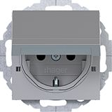 SCHUKO wall socket, locking device, variable 45°, A.x/C.x titanium
