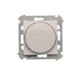 Dimmer for dimmable LED's, rotary-push, 1 pole, white