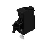 Printed circuit board terminals, Connection element, right, block assembly, closed side, THR solder connection, 0.00 mm, Number of poles: 1, Solder pin length (l): 1.5 mm, tinned, black, Tape