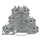 Triple-deck terminal block