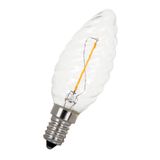 LED Filament C35 Twisted E14 240V 1W 2200K Clear