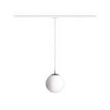 LUNA 25 for 3-circuit tracks opal-colored glass/chrome 230V LED E27 15W