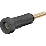 2 mm socket, round plug connection, mounting Ø 4.9 mm, black, 23.1012-21