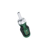 Stubby Ratchet Screwdriver with 6 Bits