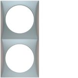 Frame 2gang, Integro Flow, chrome matt, galvanised