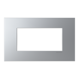 Frame - 1-gang / 4-modules - Niessen logo - Silver