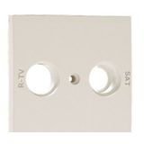 COV PLATE F/R-TV SOCK MULTIBRAND 2 OUTP IVORY