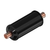 Hermetic bi-flow filter drier, DMB, 30 cu.in., Steel Cu-plated