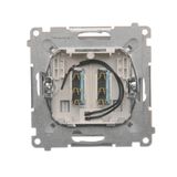 Single switch with a key - 2 positions "0-1", beige, 5A