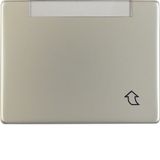 Hinged cover, flat, lab. field, arsys, stainless steel matt, lacq.