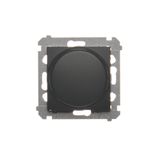 Dimmer for dimmable LED's, rotary-push, 1 pole, black matt