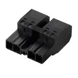 PCB plug-in connector, male plug, 7.62 mm, Number of poles: 5, 180°, PUSH IN without actuator, Tension-clamp connection, Clamping range, max. : 10 mm², Box