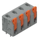 2601-3304 PCB terminal block; lever; 1.5 mm²; Pin spacing 7.5 mm; 4-pole; Push-in CAGE CLAMP®; 1,50 mm²; gray