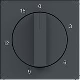 Central plate for mechanical time switch 0-15 min., A.x/C.x, anthracite.