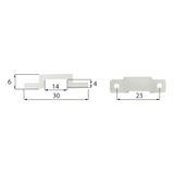 Fixing clip for LED strips IP68, 10 mm wide PCB