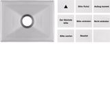 Centre plate with cover for push-button/pilot lamp E10, arsys, clear