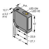 Photoelectric Sensor Diffuse Mode Sensor with Fixed-Field Background Suppression   QM42VN6AF150