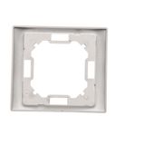 Cover for single socket outlet with earthing, matt aluminum