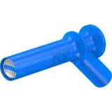 Magnetic adapter, 11 mm magnetic head to 4 mm socket, blue, CAT IV, 66.9515-23