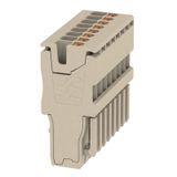 Plug, 1.5 mm², 500 V, 17.5 A, Number of poles: 8, dark beige