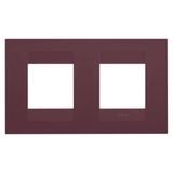 GEO INTERNATIONAL PLATE - IN PAINTED TECHNOPOLYMER - 2+2 MODULES HORIZONTAL - TUSCAN RED - CHORUSMART