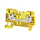 Feed-through terminal block, SNAP IN, yellow, 2.5 mm², 24 A, 800 V, Nu