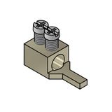 Connecting terminal, pin, straight, 25mm², 2 screws, without insulation.