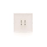 Double button for switches and push buttons, graphite mat