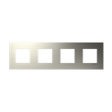 Frame 4-gang / 2+2+2+2-modules - Niessen logo - S - Nickel