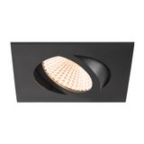 NEW TRIA® 68, recessed ceiling light, 2700K, 60°, IP 20, square, black