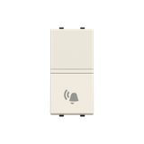 Push-button, NO, SP with bell symbol - 1M - Total White